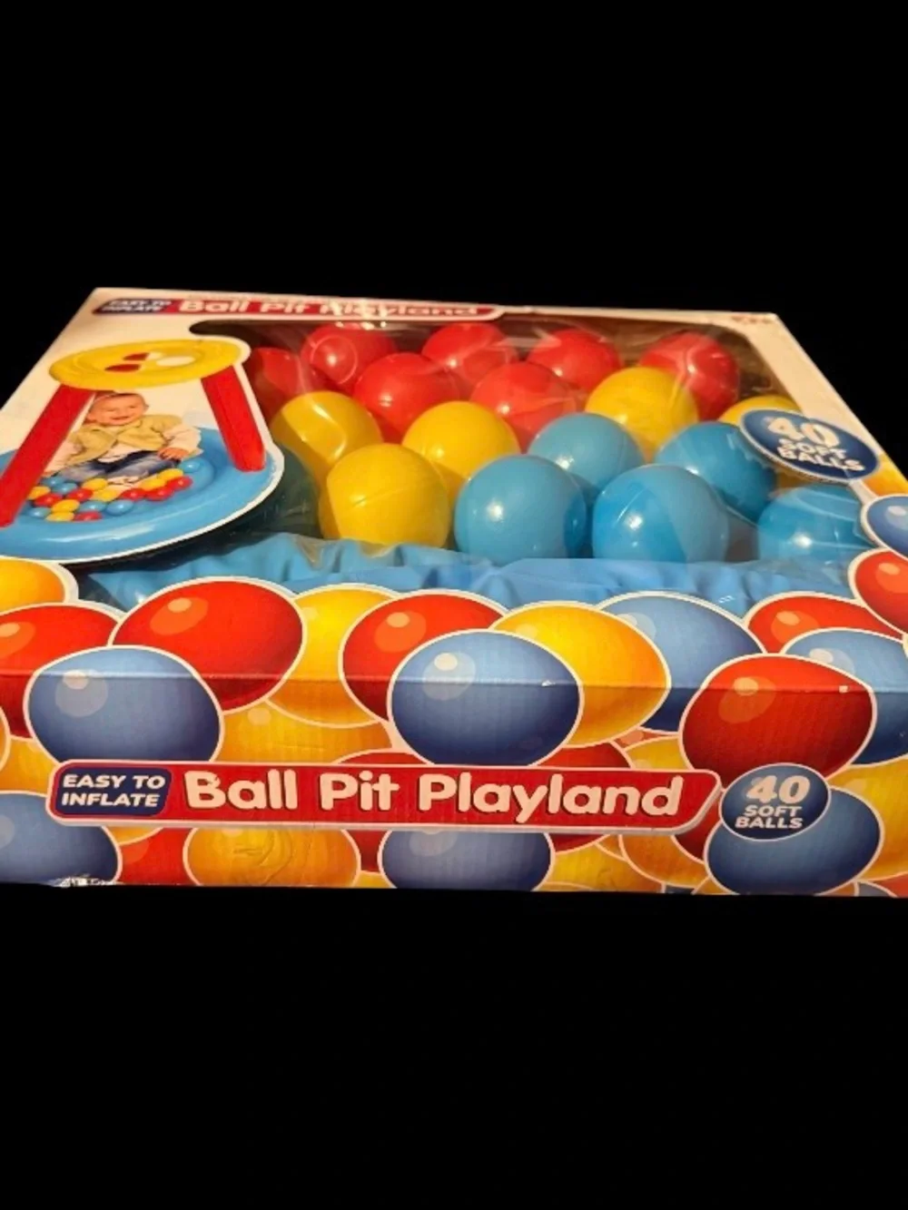 Inflatable Ball Pit Playland ~ 40 Soft Balls~ Activity Center ~ Indoor & Outdoor